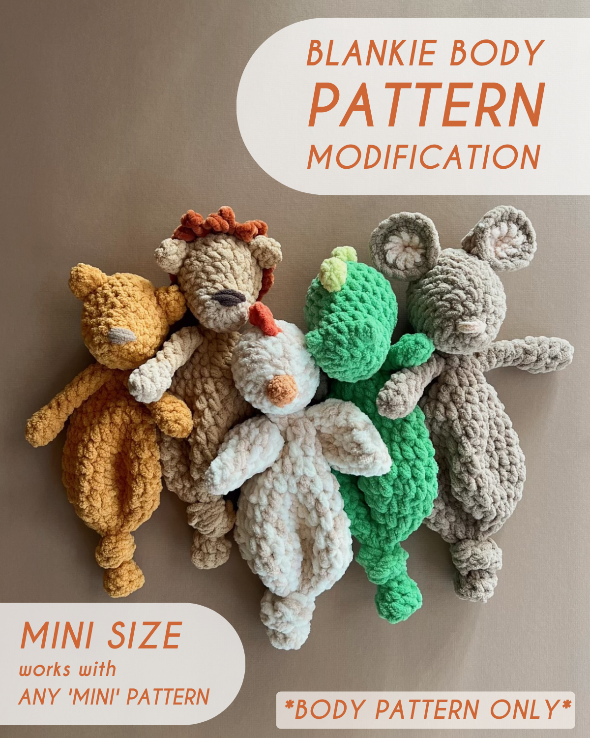 Mini Blankie Body — PATTERN MODIFICATION – Mama Made Minis