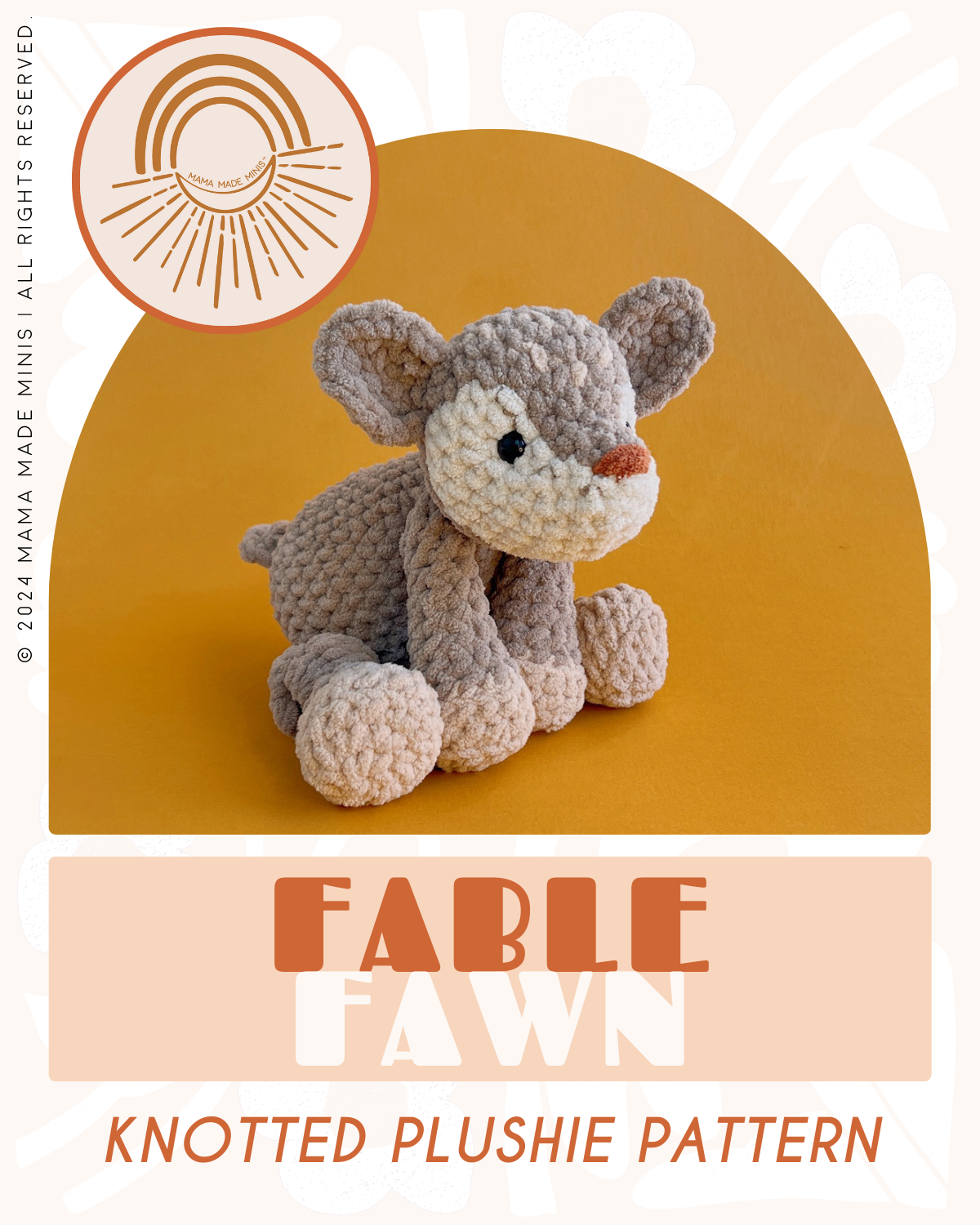 Fable Fawn Knotted Stuffed Plushie — PATTERN (No sew!)