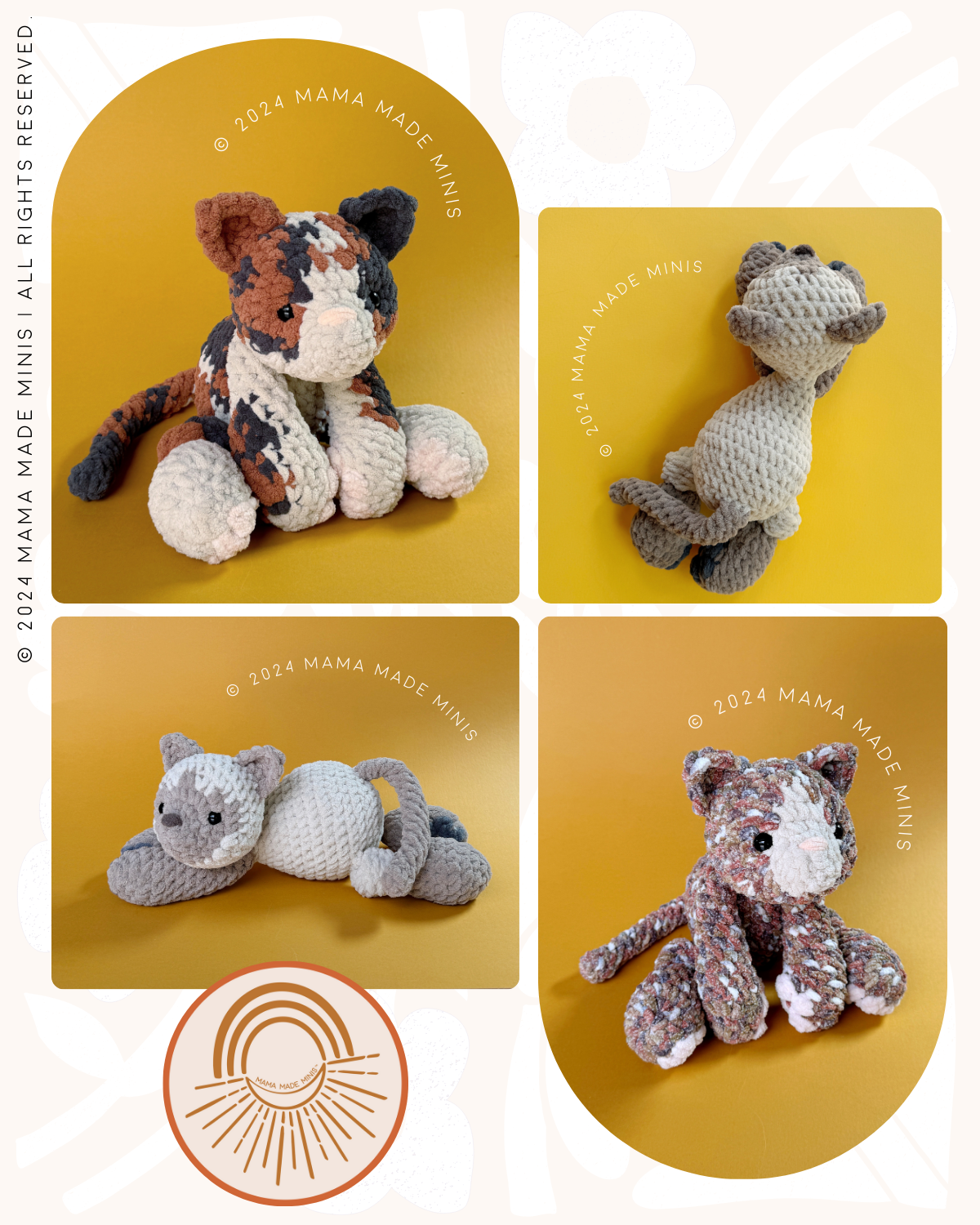 Karma Kitty 'Little' Knotted Stuffed Plushie — PATTERN (No sew!)