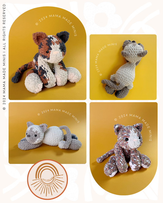 Karma Kitty 'Little' Knotted Stuffed Plushie — PATTERN (No sew!)