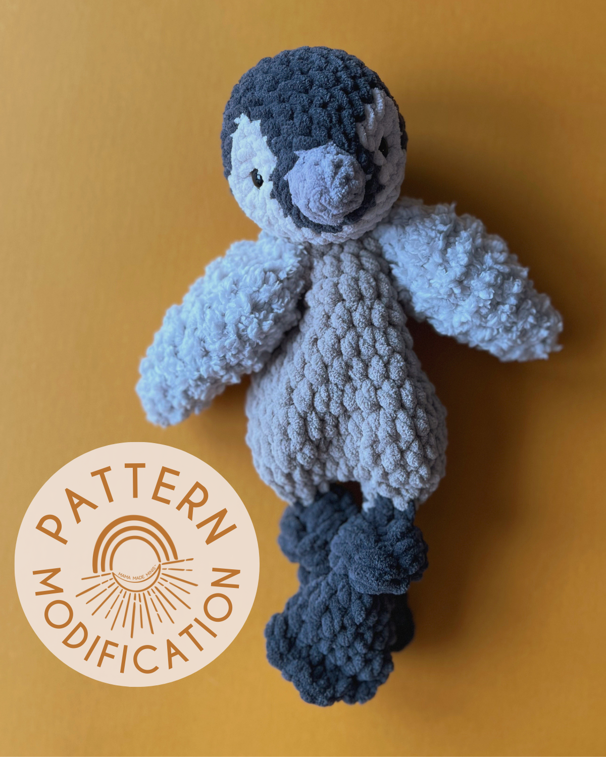 Little Penn Penguin Knotted Lovey — PATTERN MODIFICATION
