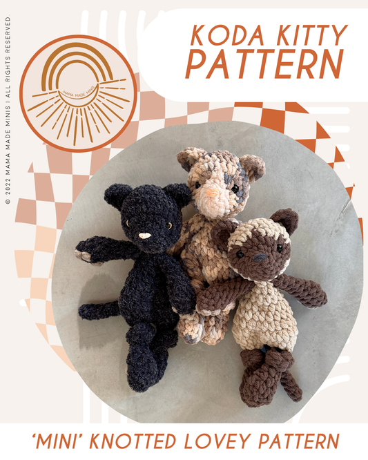 MINI Koda Kitty Knotted Lovey — PATTERN