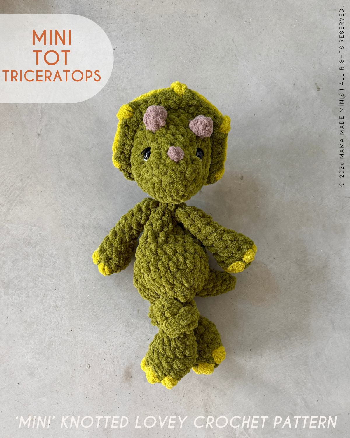 Triceratops Pattern BUNDLE — 4 Patterns