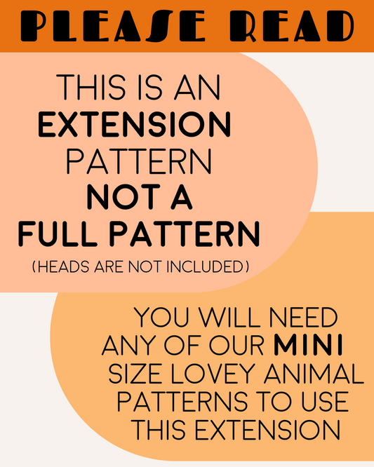 MINI Knotted PLUSHIE Body Extension Pattern Ebook