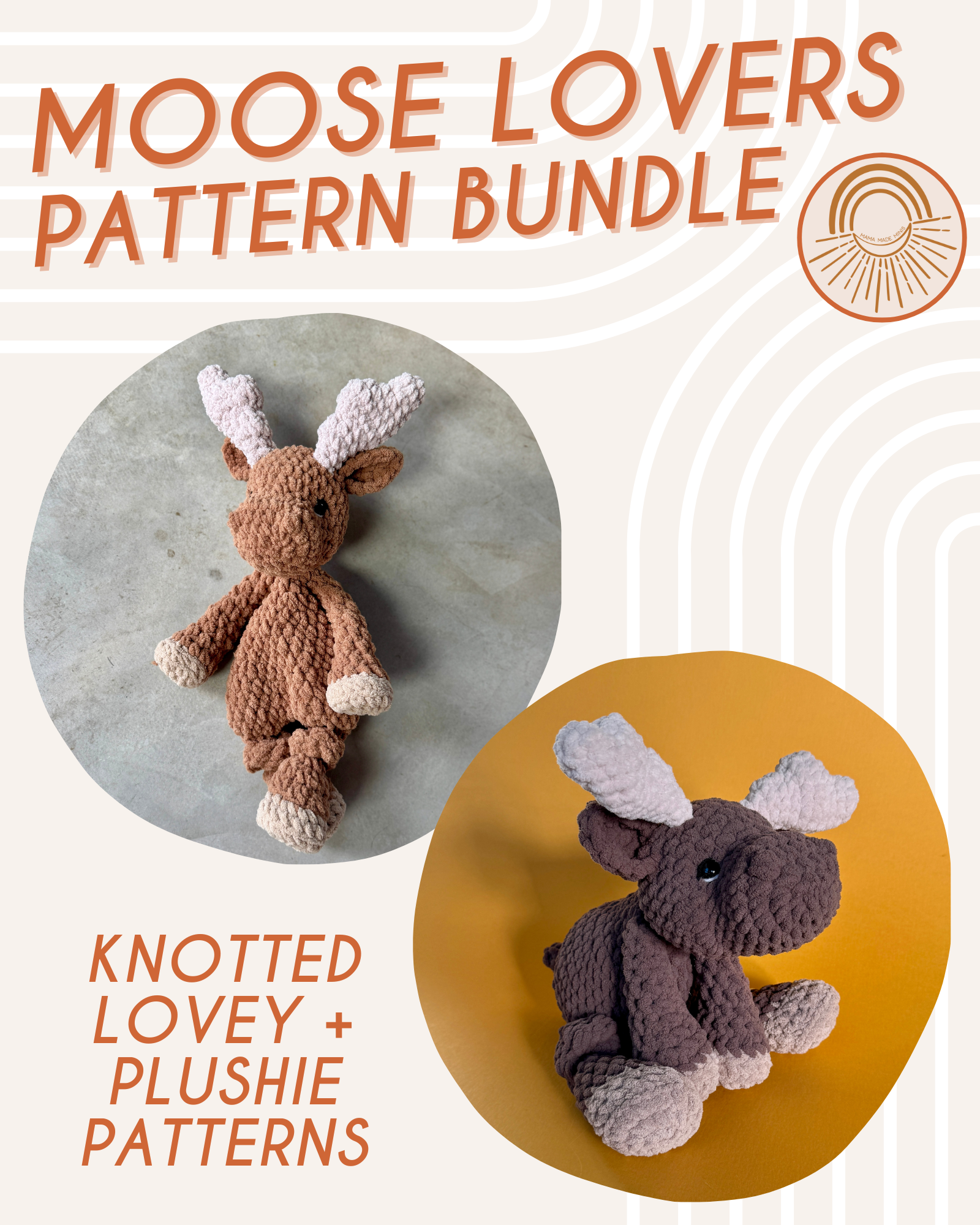Moose Lovers Pattern BUNDLE — 2 Pattern Styles – Mama Made Minis