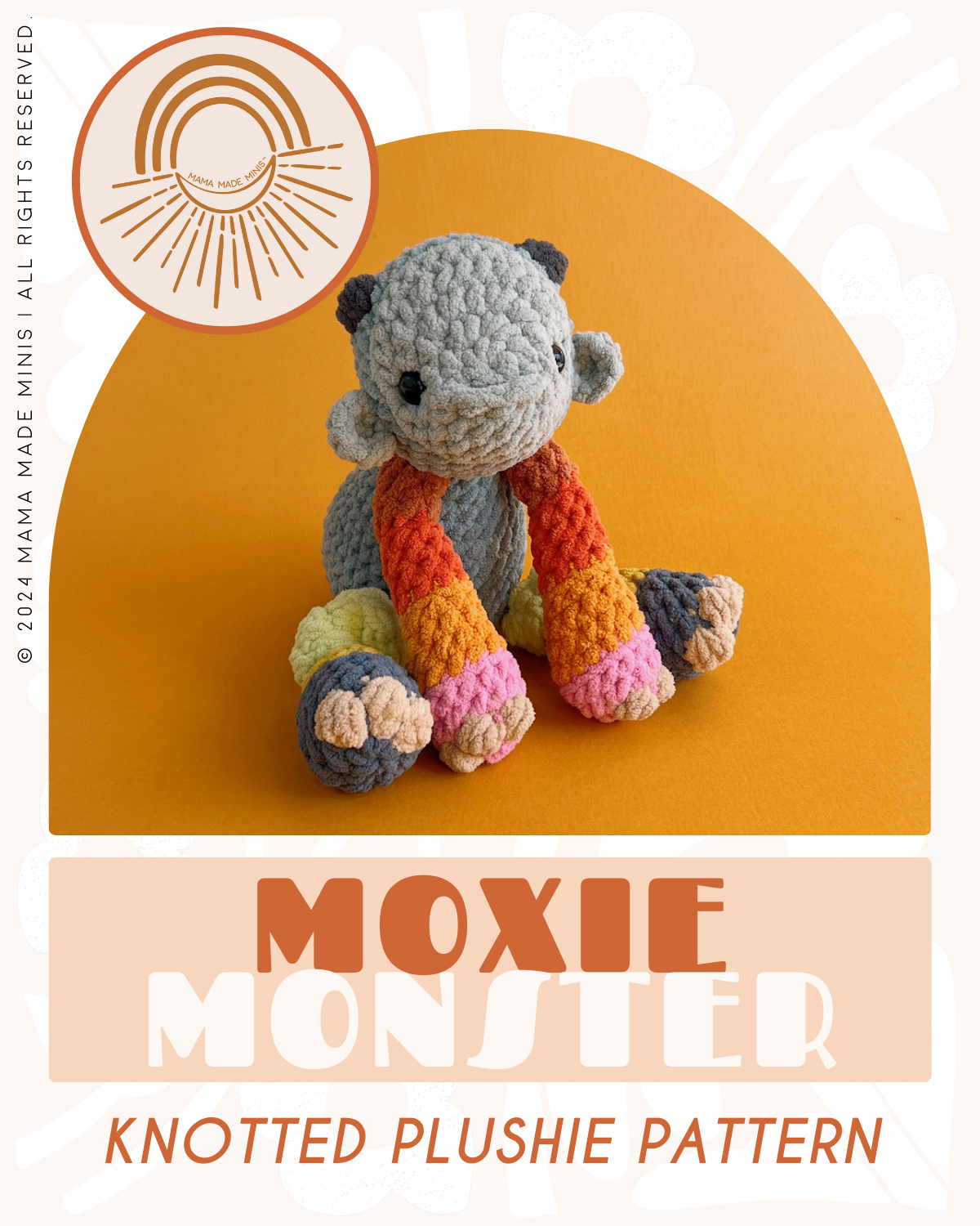 Moxie Monster Knotted Stuffed Plushie PATTERN No sew