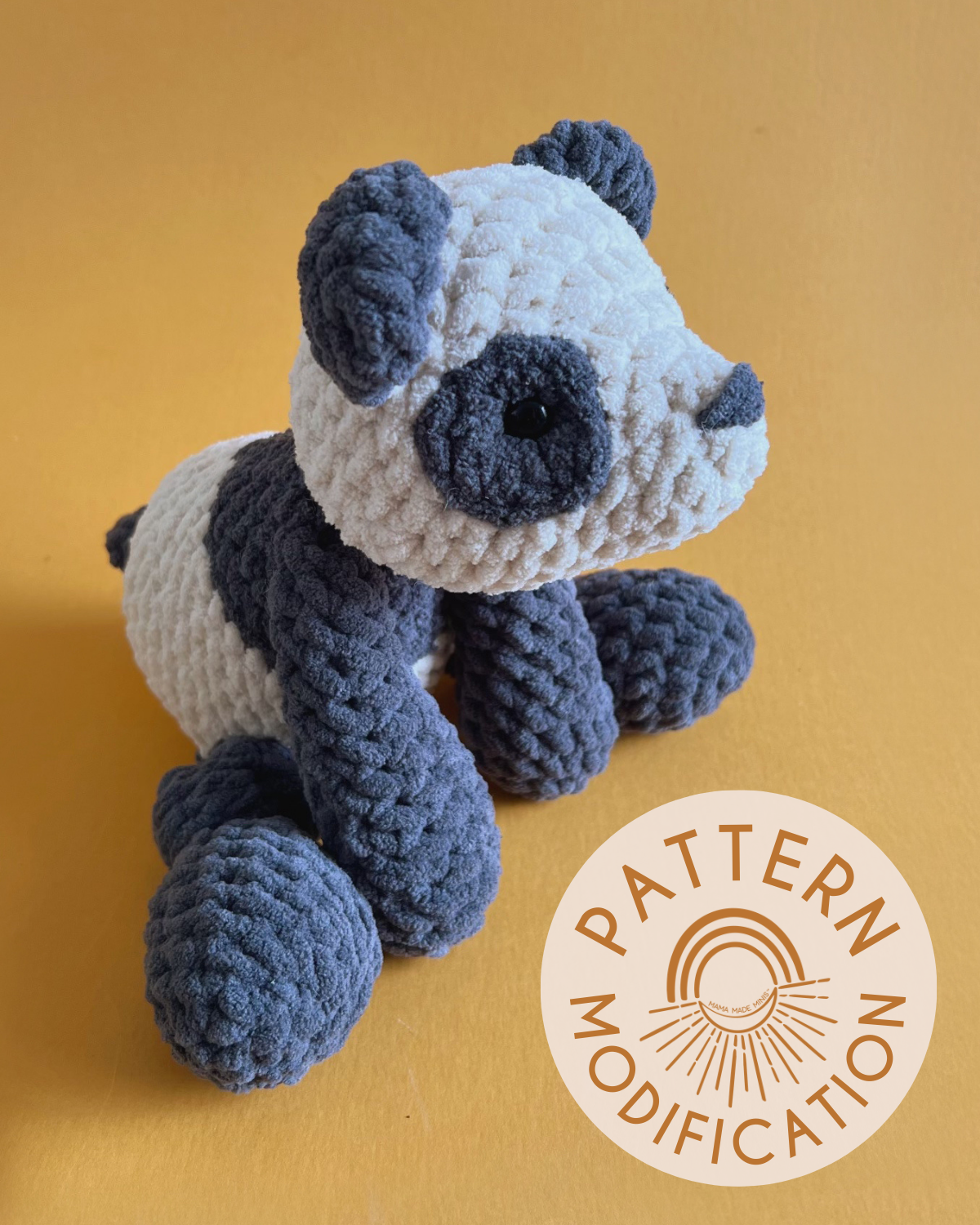 Panda Knotted Plushie — PATTERN MODIFICATION