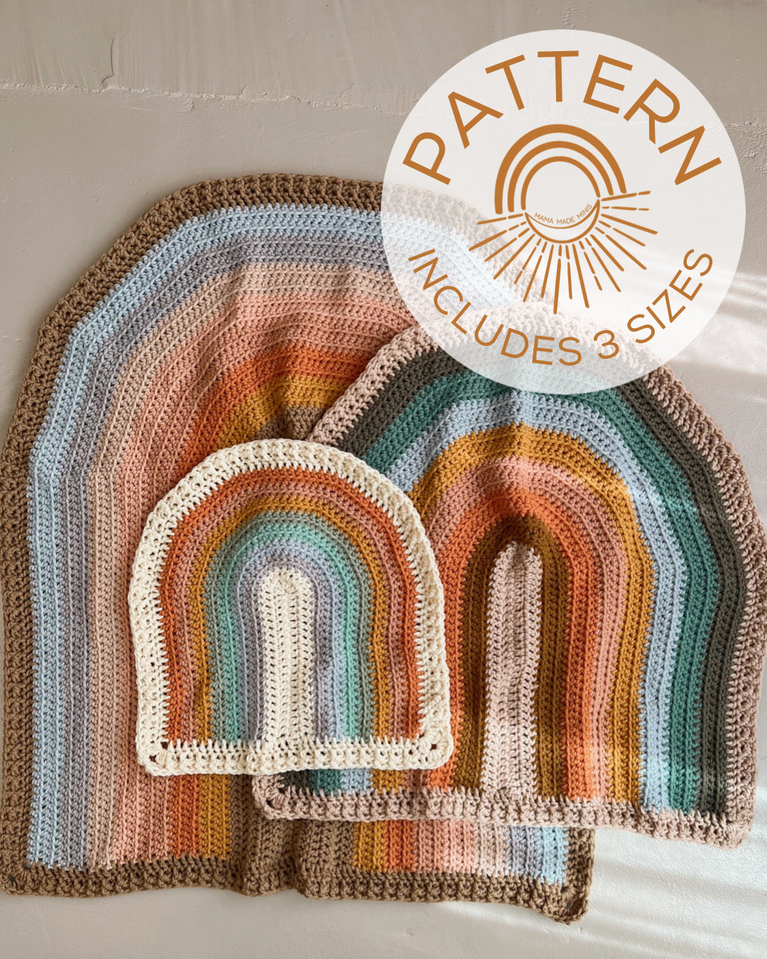 Rainbow Blankets Pattern BUNDLE — 2 Blanket Styles + 5 Sizes