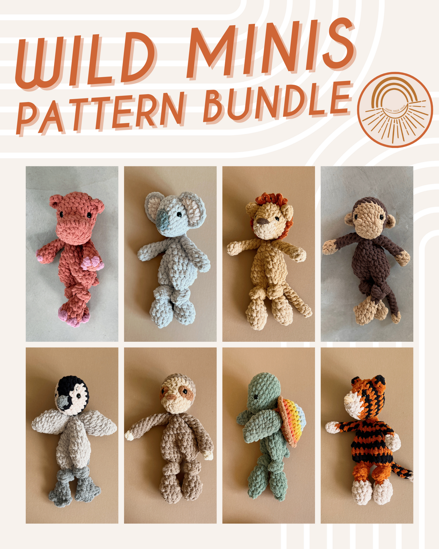 Wild Minis Pattern BUNDLE — 8 Patterns