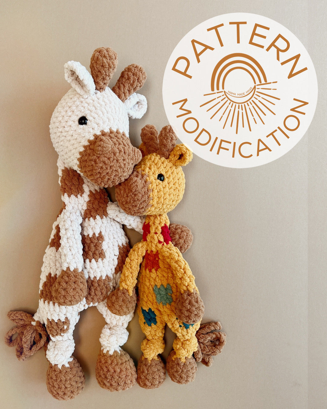 Georgie Giraffe Knotted Lovey — PATTERN MODIFICATION (Please read list –  Mama Made Minis