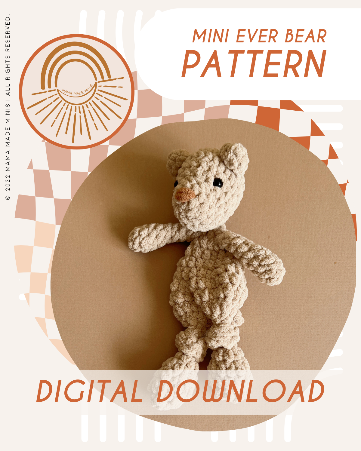 MINI Ever Bear Knotted Lovey — PATTERN