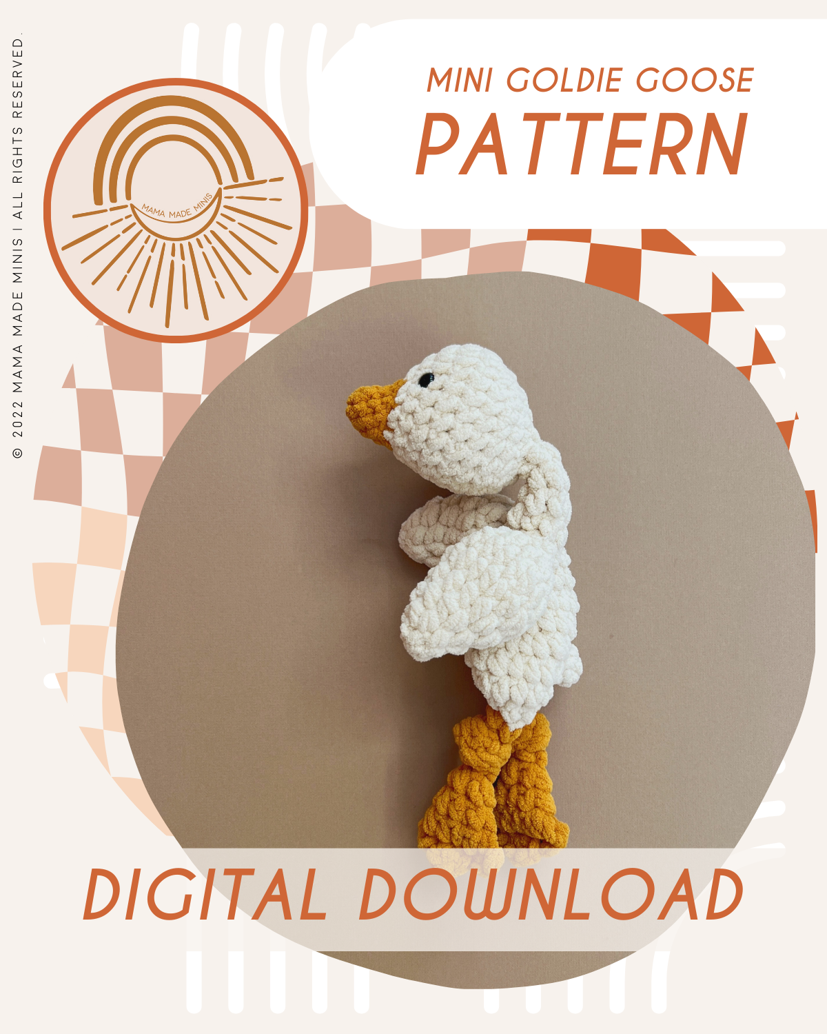 MINI Goldie Goose Knotted Lovey — PATTERN