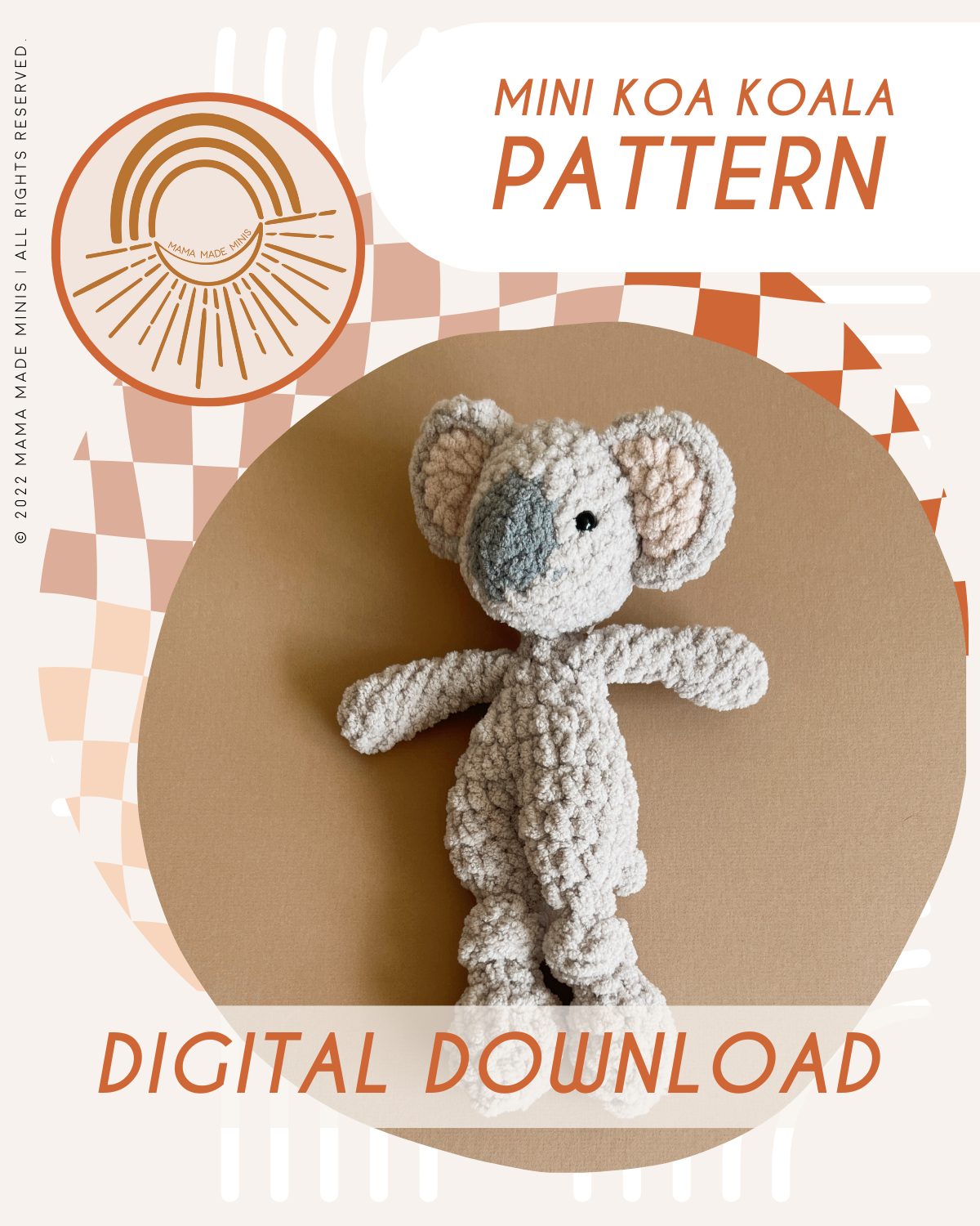 MINI Koa Koala Knotted Lovey — PATTERN