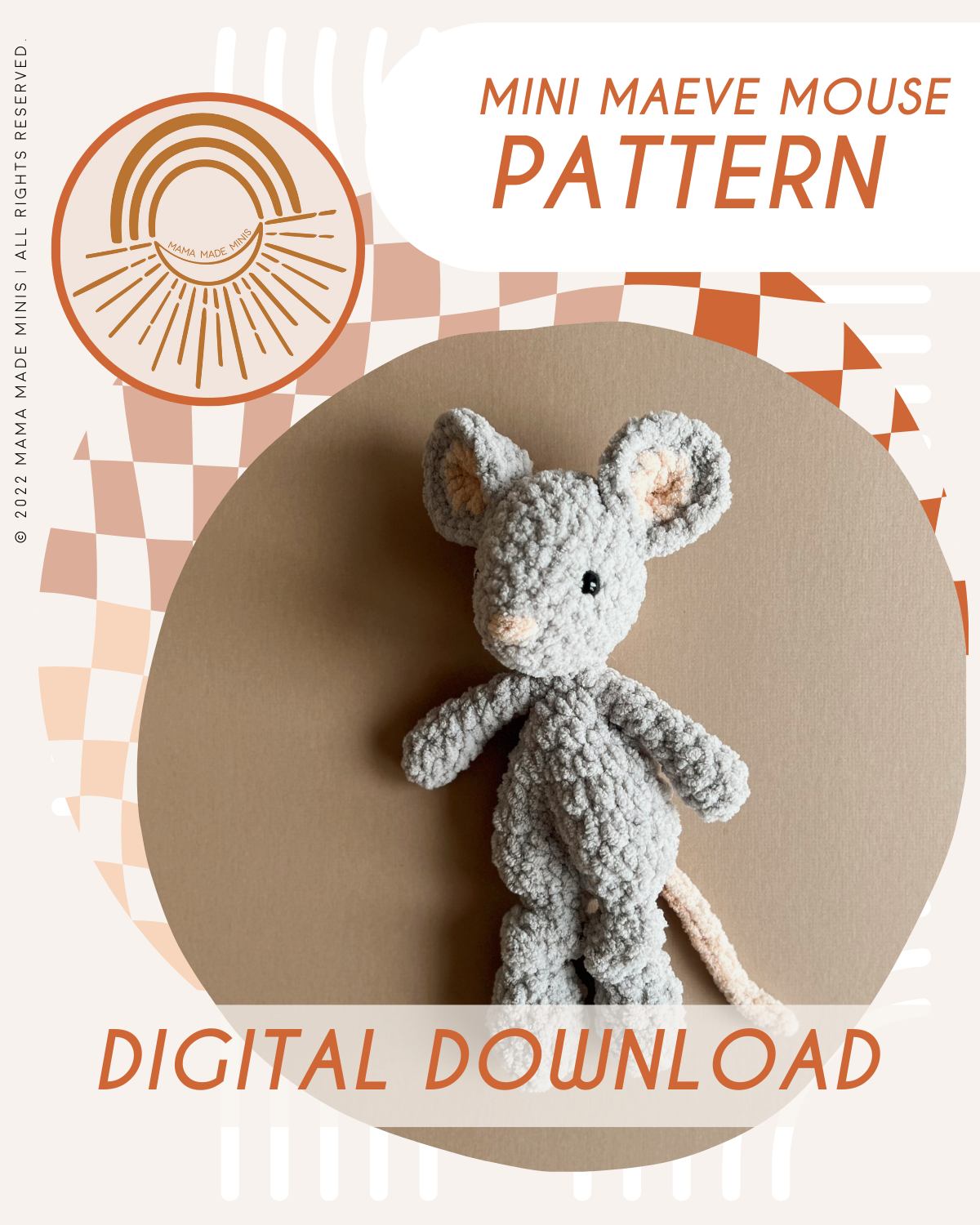 MINI Maeve Mouse Knotted Lovey — PATTERN