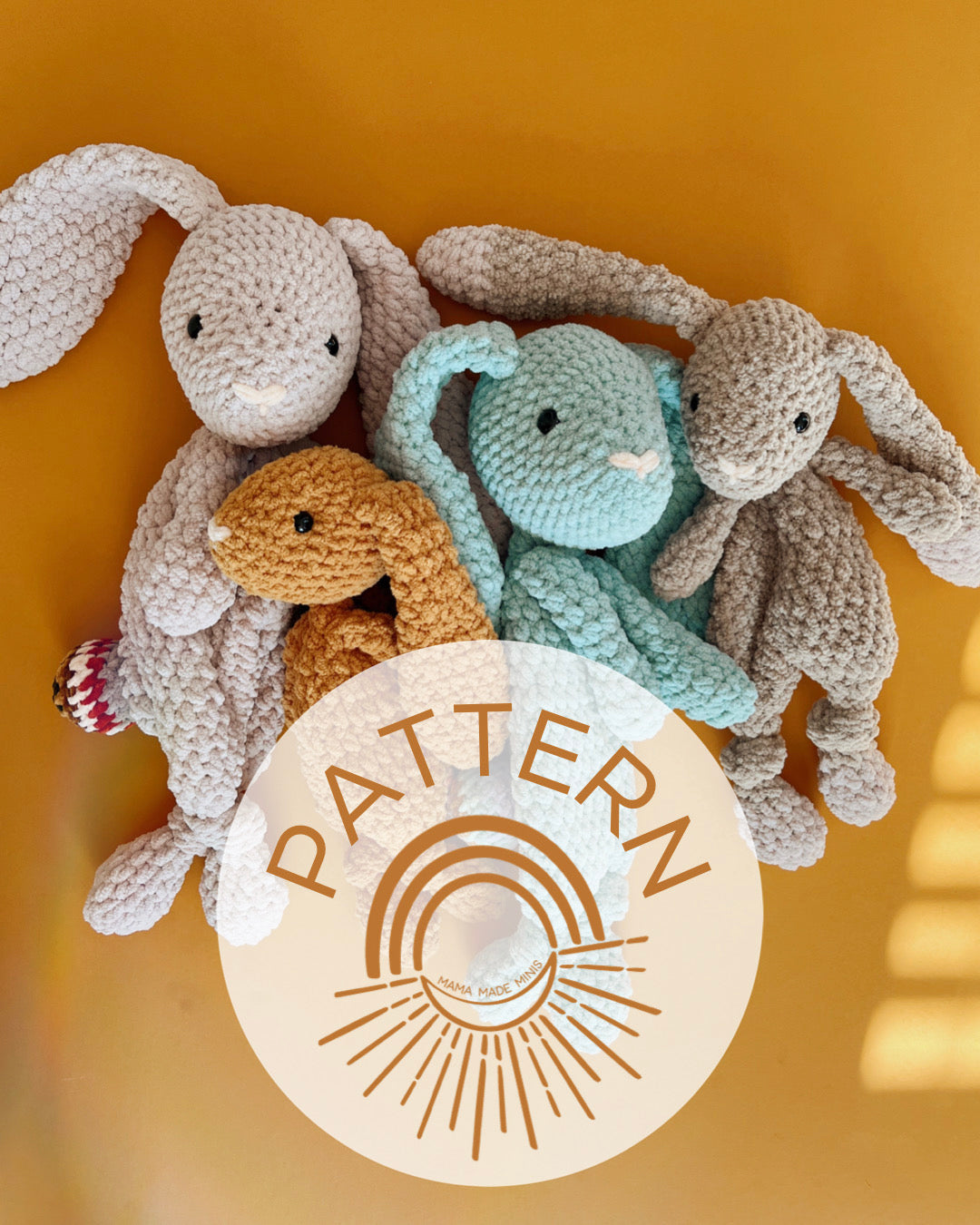 Honey Bunny Knotted Lovey — PATTERN (2 sizes included)