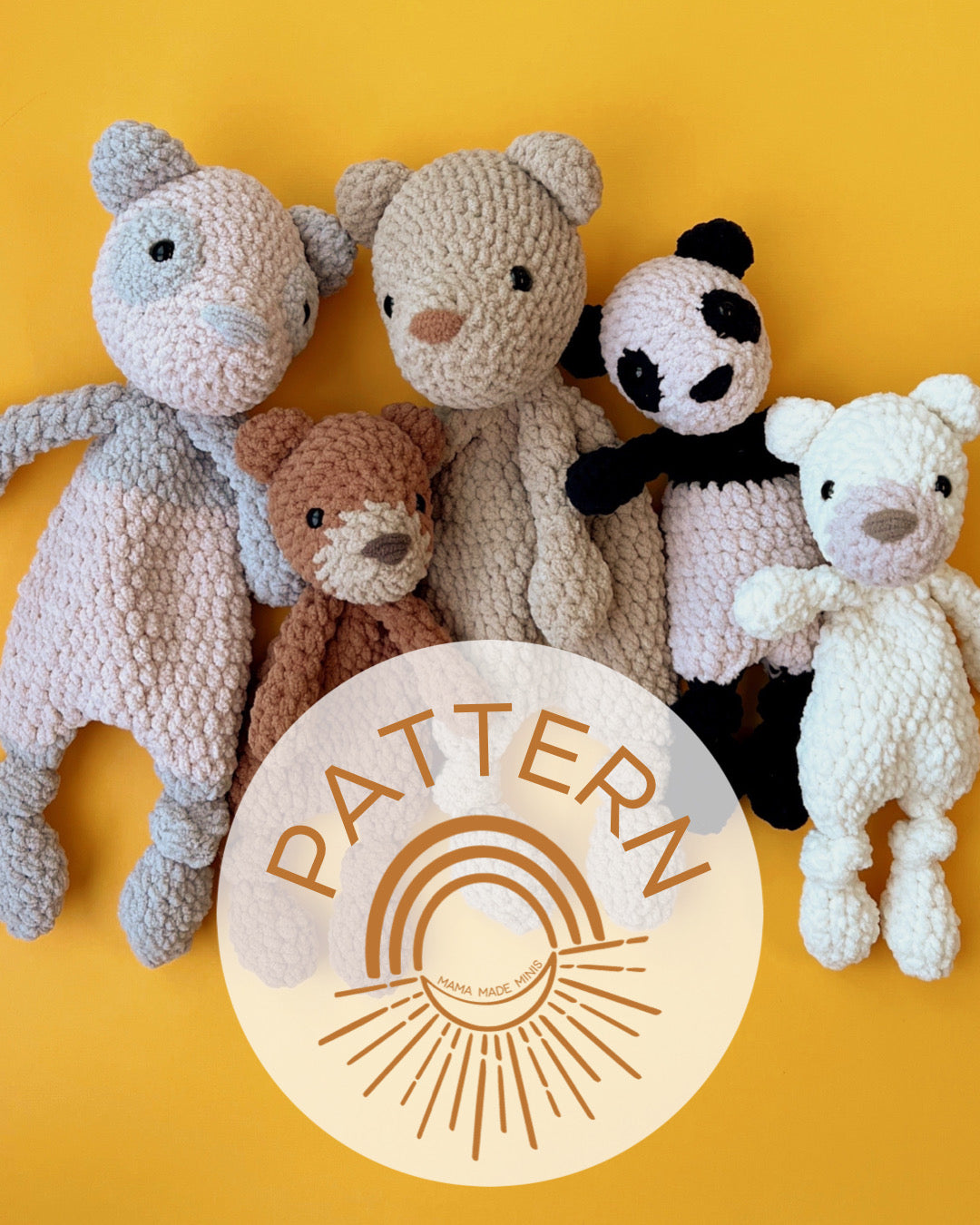 Ever Bear Knotted Lovey — PATTERN (2 sizes included)