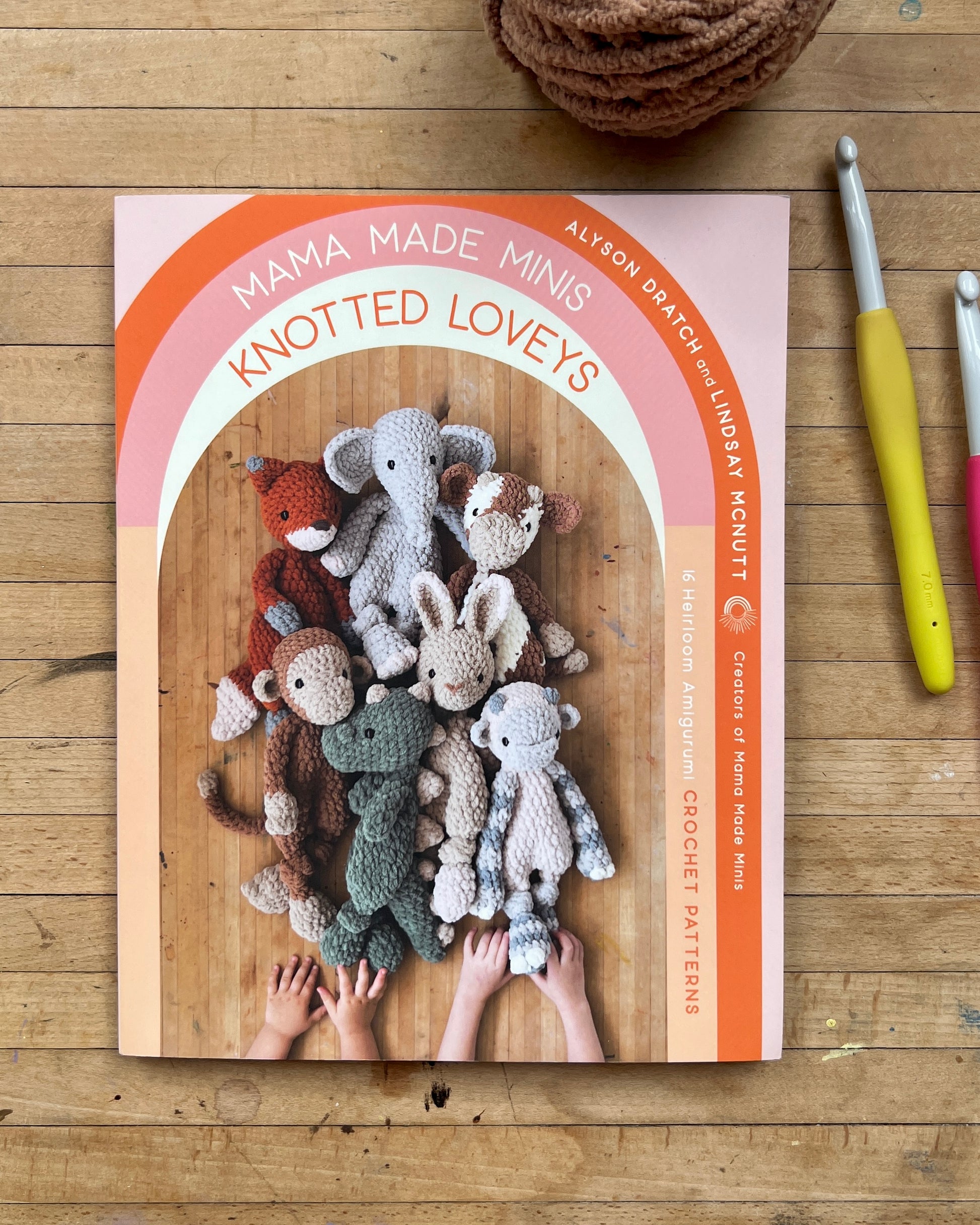 What to make 1st!? Meet Max the Monkey from Mama Made Minis Knotted Loveys  Book!! 💛🧡💛🧡 