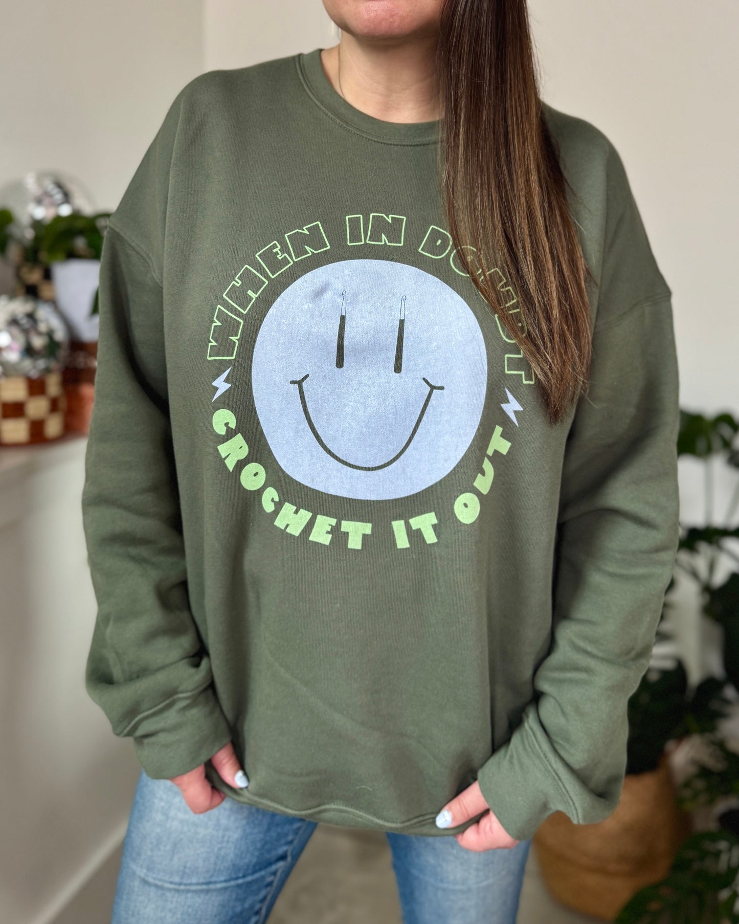 Crochet It Out Crewneck