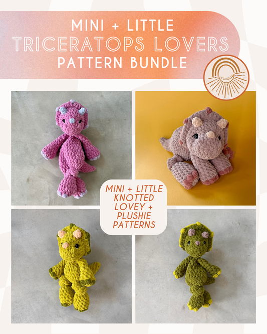 Triceratops Pattern BUNDLE — 4 Patterns