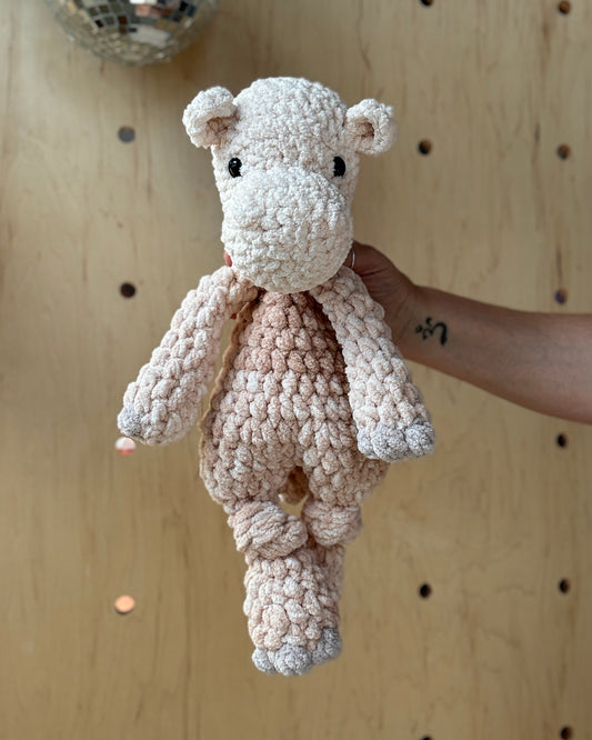 Little Hendrix Hippo Knotted Lovey ⋒ Blush Ombre