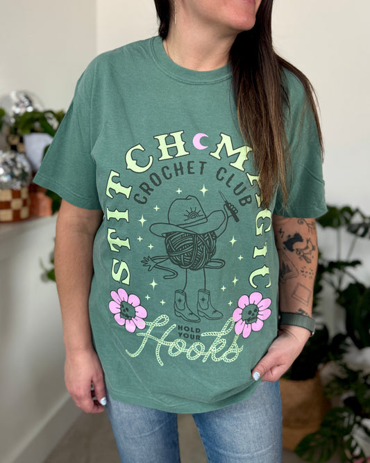 Crochet Club T-Shirt - Pine
