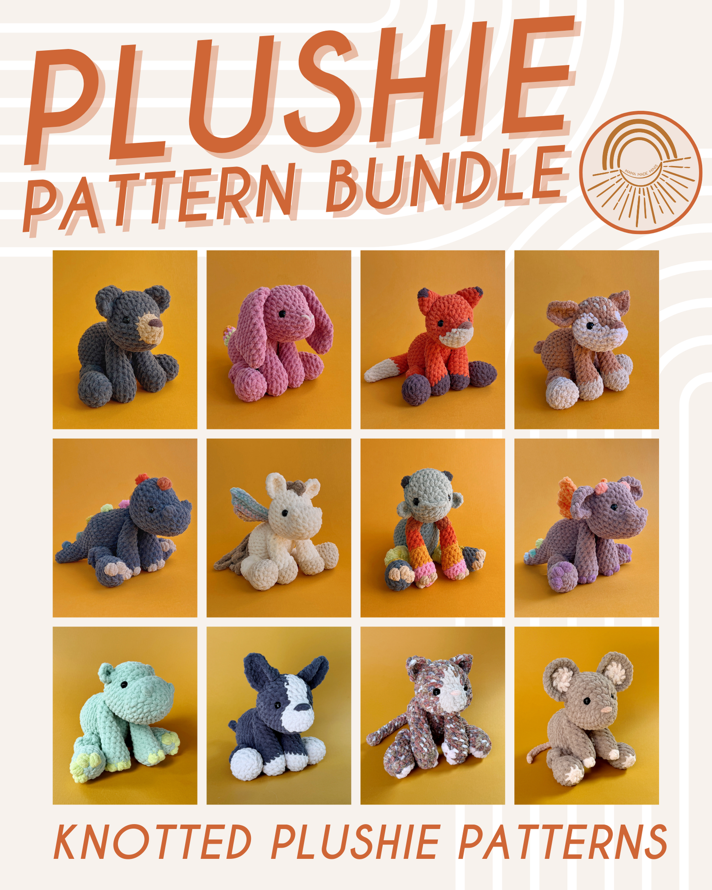 ALL the Plushies Pattern BUNDLE — 12 Patterns