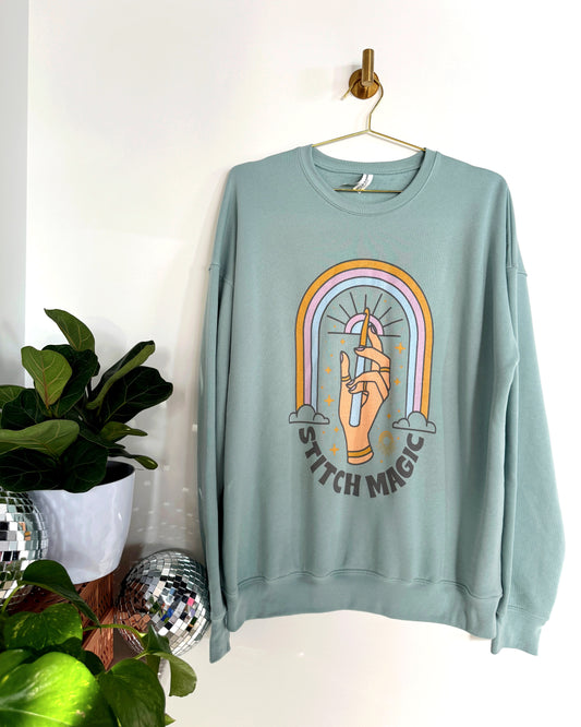 Stitch Magic Crewneck — Ocean