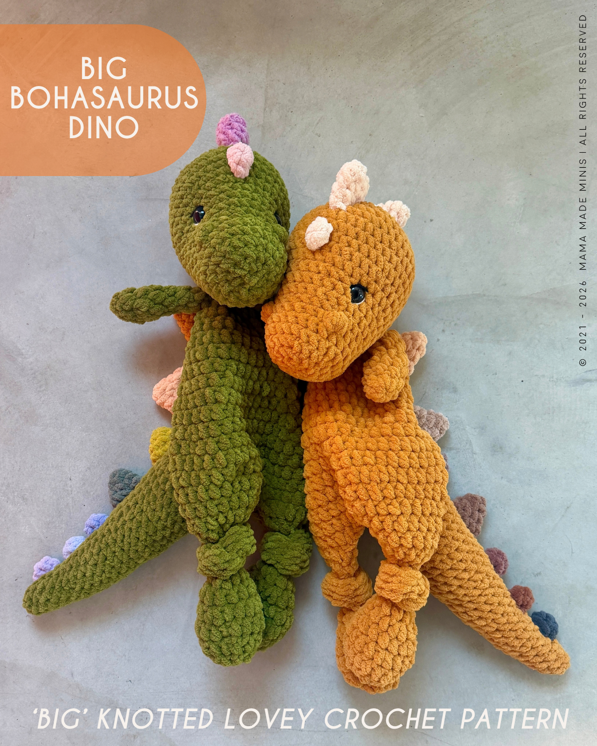 Bohasaurus Knotted Lovey — PATTERN