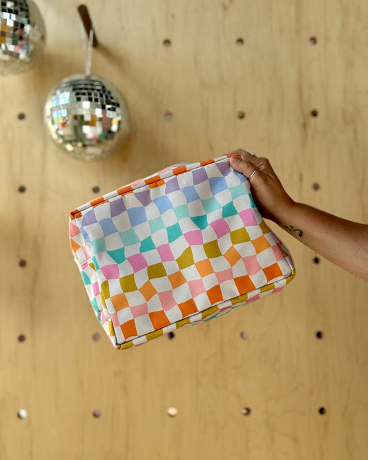 Carnival Checkers Zip Pouch