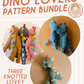 Dino Lovers Pattern BUNDLE — 3 Pattern Sizes