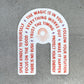 Maker Affirmations Sticker — Clear
