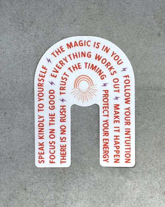 Maker Affirmations Sticker — Clear