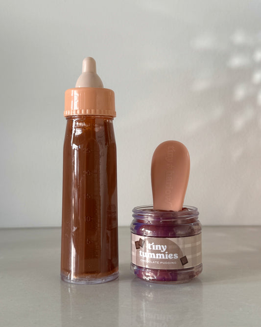 Tiny Tummies Chocolate Milk + Pudding Set