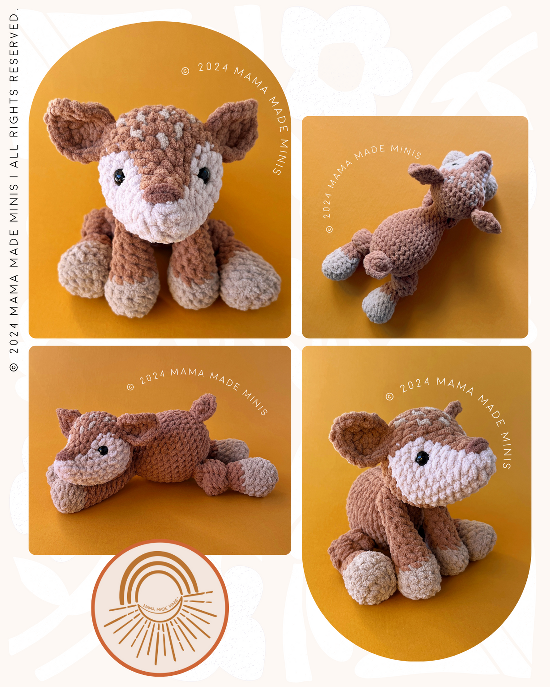 LITTLE Fable Fawn Knotted Stuffed Plushie — PATTERN (No sew!) – Mama ...