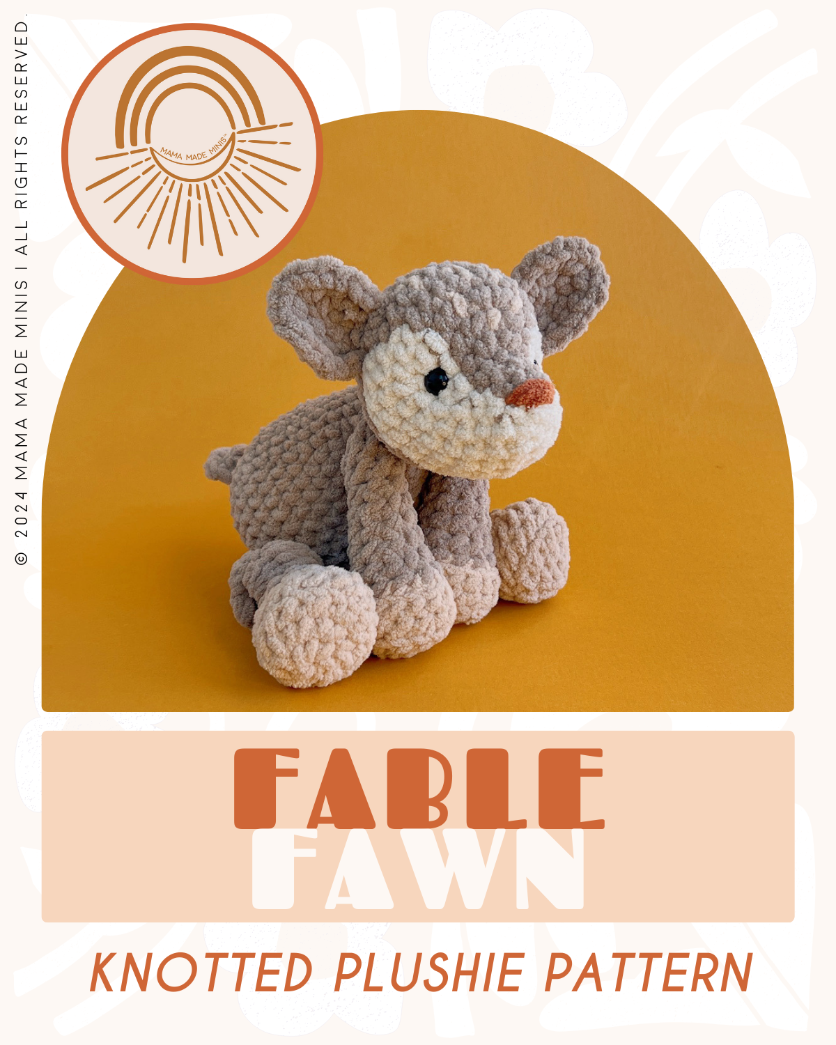 Fable Fawn 'Little' Knotted Stuffed Plushie — PATTERN (No sew!) – Mama ...