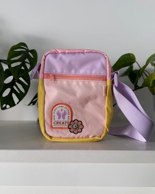 Maker Crossbody Bag + MMM Patches — Peachy Lilac