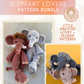 Elephant Lovers LITTLE Pattern BUNDLE — 2 Pattern Styles