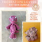 Triceratops Lovers LITTLE Pattern BUNDLE — 2 Pattern Styles