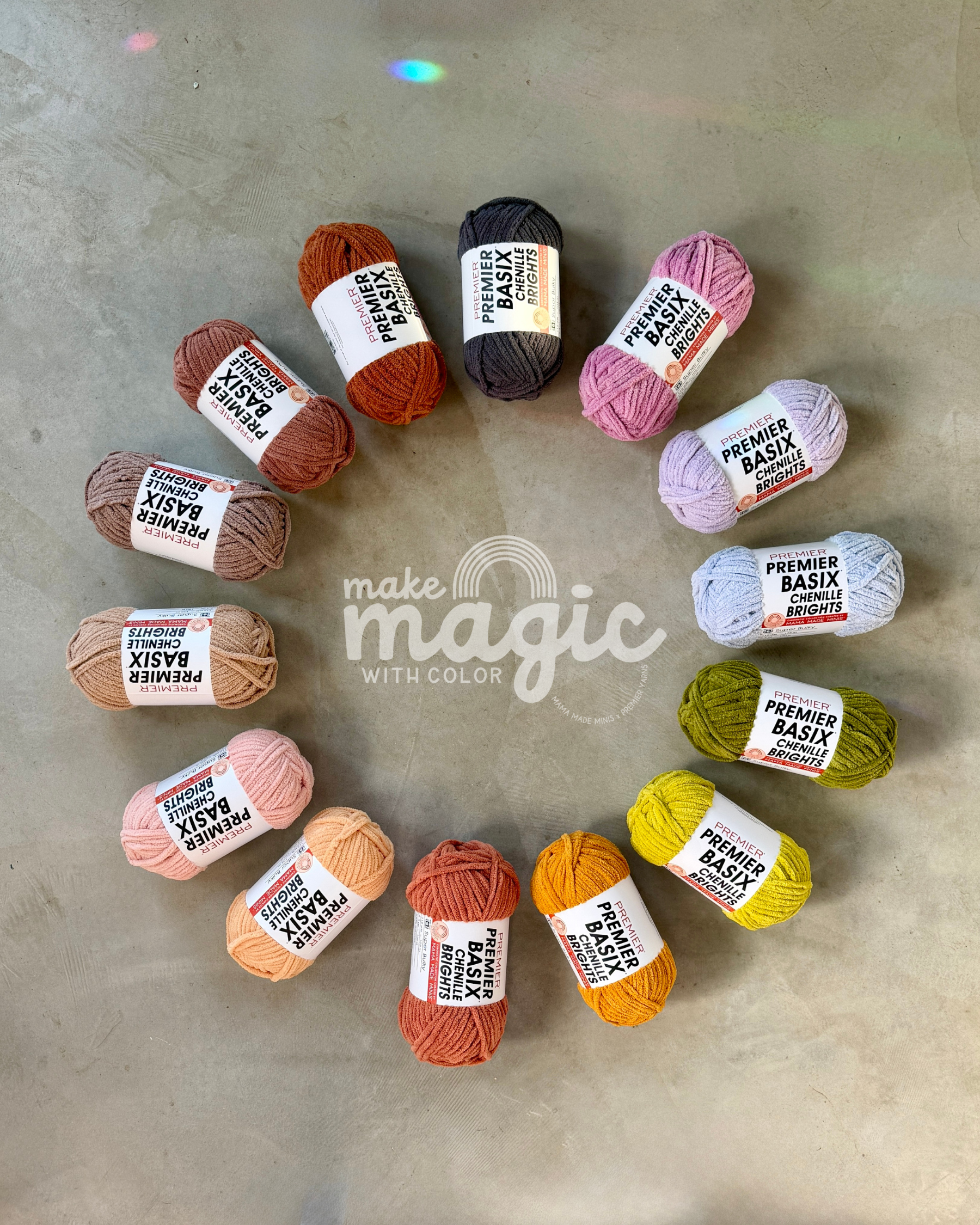 Premier Basix Chenille Brights Yarn // Chromatic Collection Premier Basix Chenille Brights Yarn // Chromatic Collection
