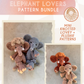 Elephant Lovers MINI Pattern BUNDLE — 2 Pattern Styles