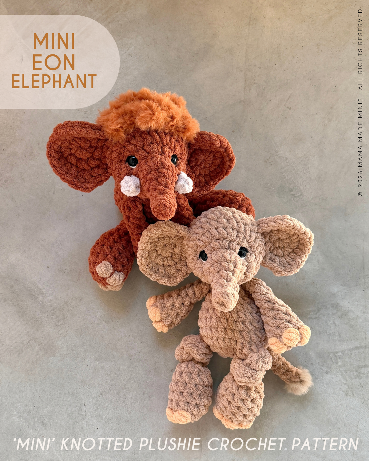 Elephant Lovers MINI Pattern BUNDLE — 2 Pattern Styles