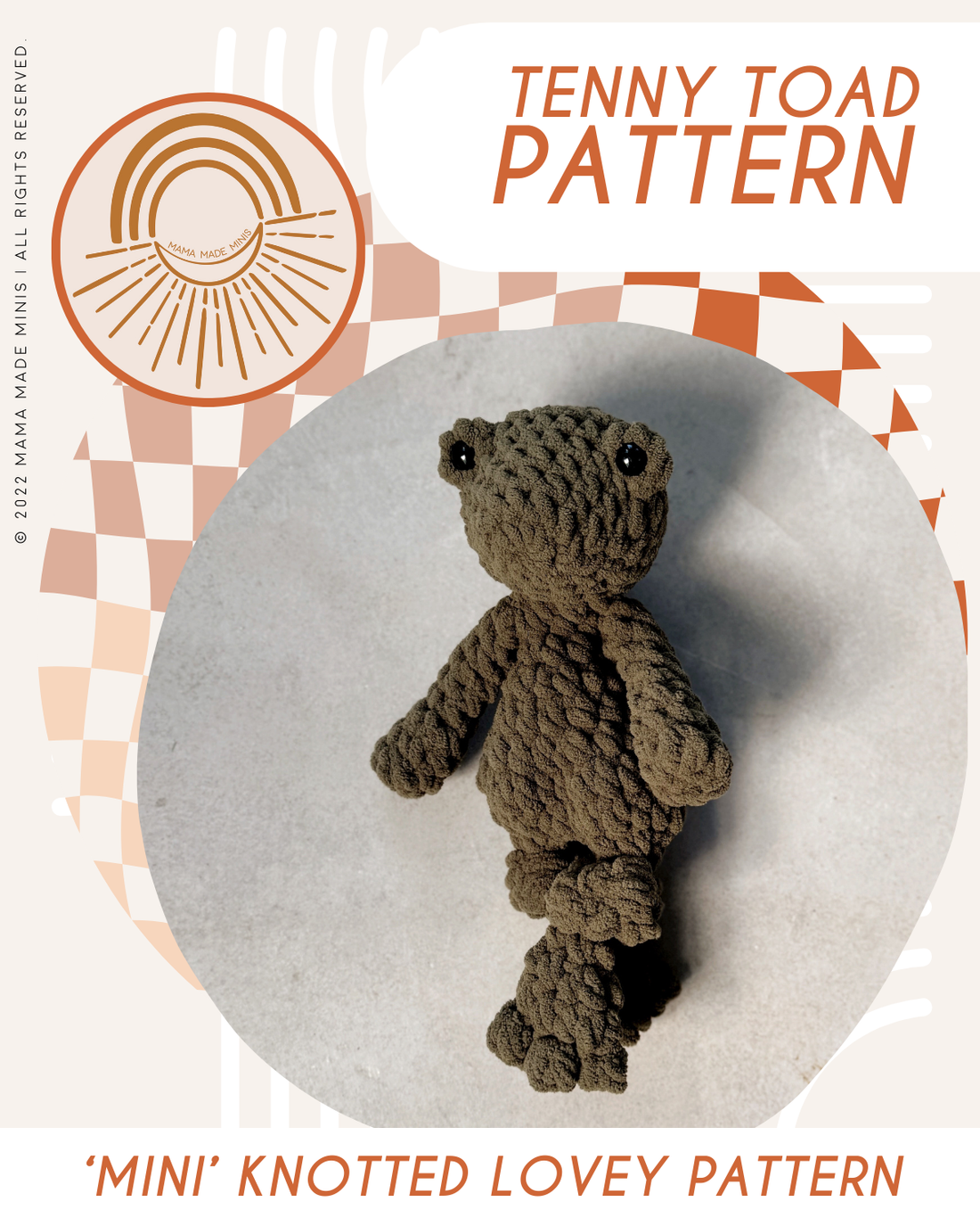 Toad Abode Patterns MINI Tenny Toad Knotted Lovey — PATTERN – Mama Made Minis