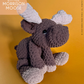 Morrison Moose 'Little' Knotted Stuffed Plushie — PATTERN (Low sew!)