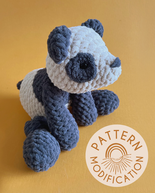 Panda Knotted Plushie — PATTERN MODIFICATION (Please read listing)