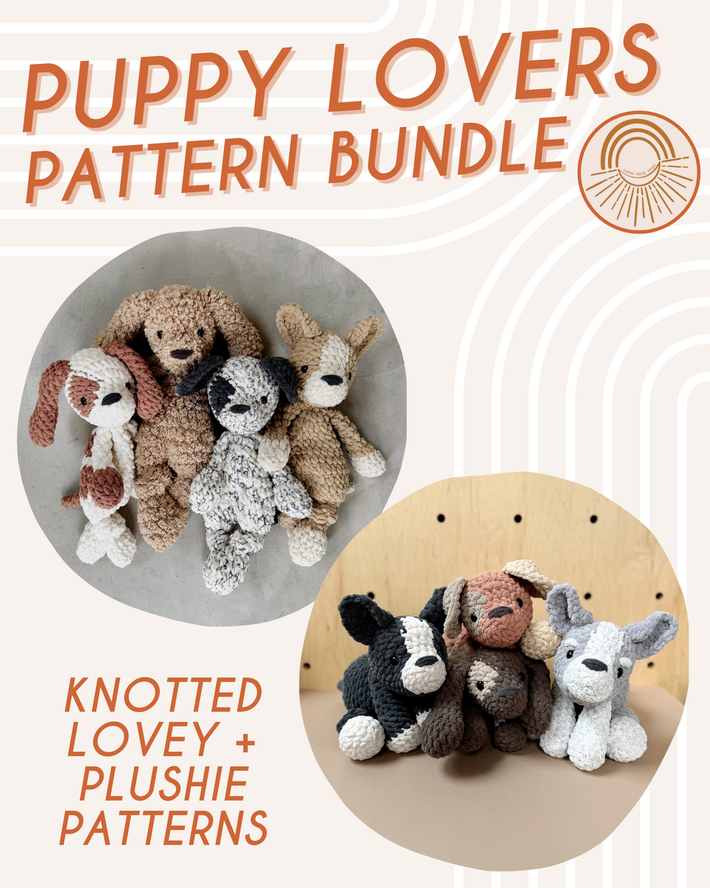 Puppy Lovers Pattern BUNDLE — 2 Pattern Styles