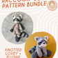 Raccoon Lovers Pattern BUNDLE — 2 Pattern Styles