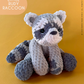 Rudy Raccoon 'Little' Knotted Stuffed Plushie — PATTERN (No sew!)