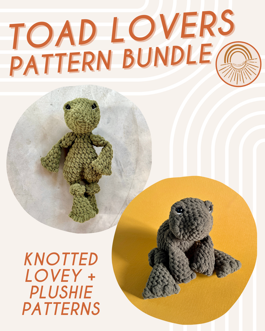 Toad Lovers Pattern BUNDLE — 2 Pattern Styles