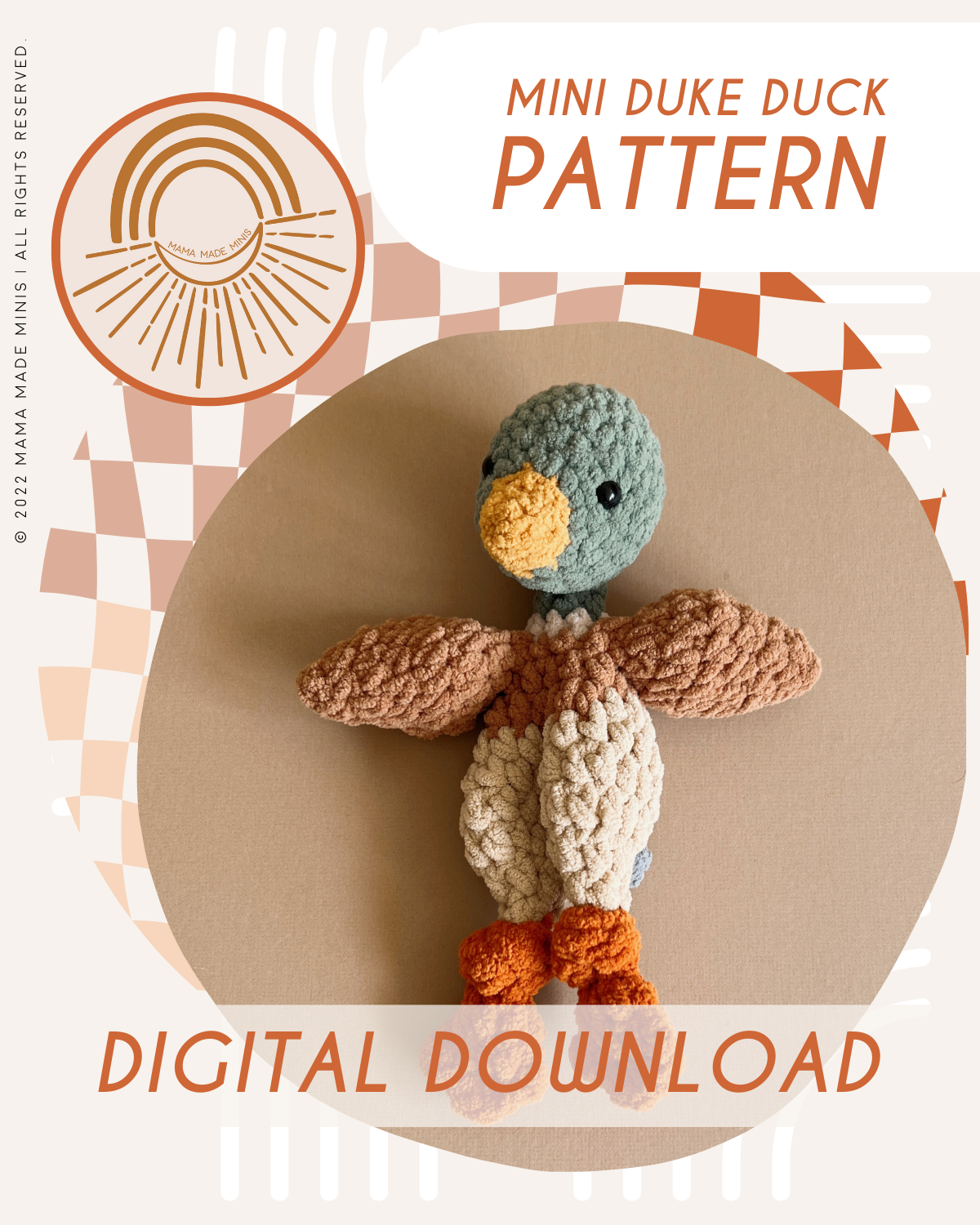 MINI Duke Duck Knotted Lovey — PATTERN