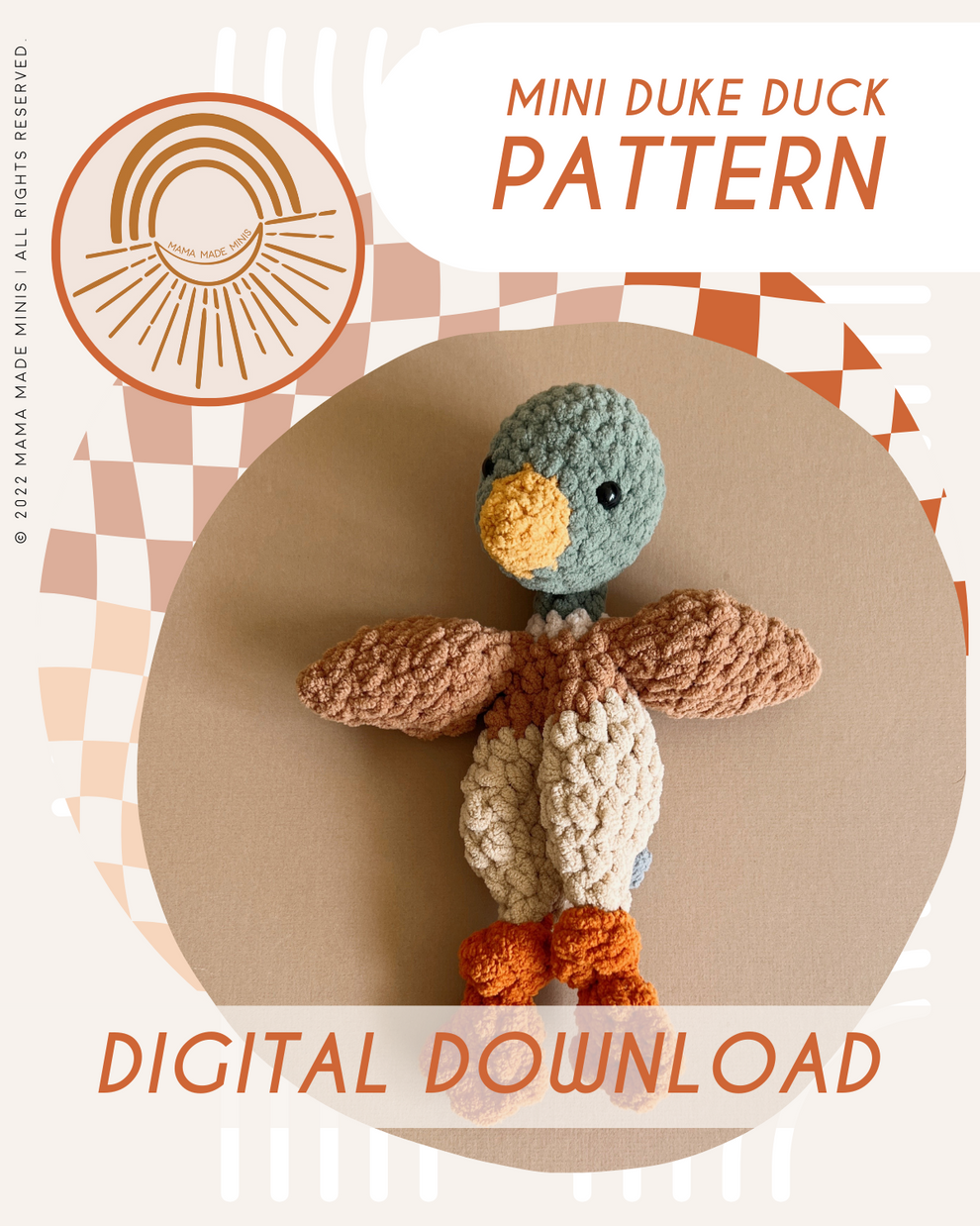 Duke Pattern MINI Duke Duck Knotted Lovey — PATTERN – Mama Made Minis
